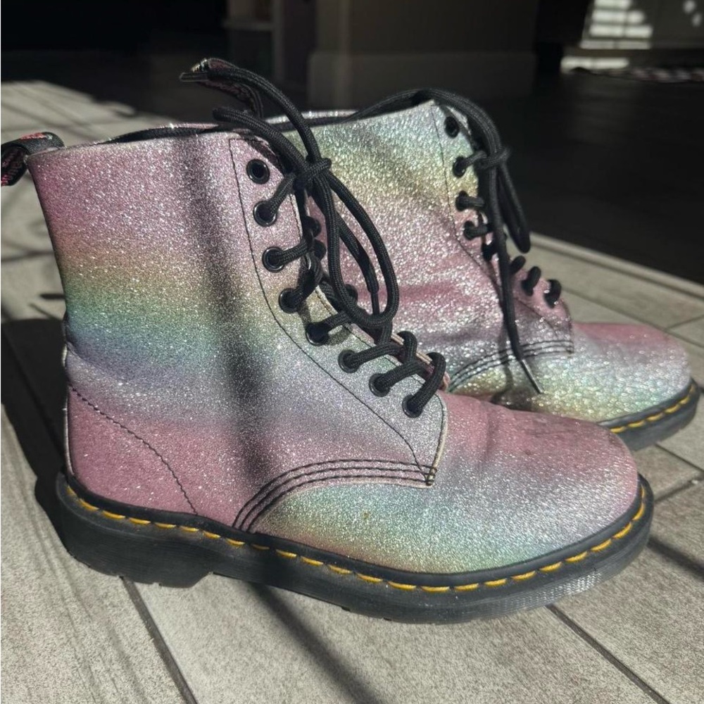 Dr. Marten rainbow glitter boots